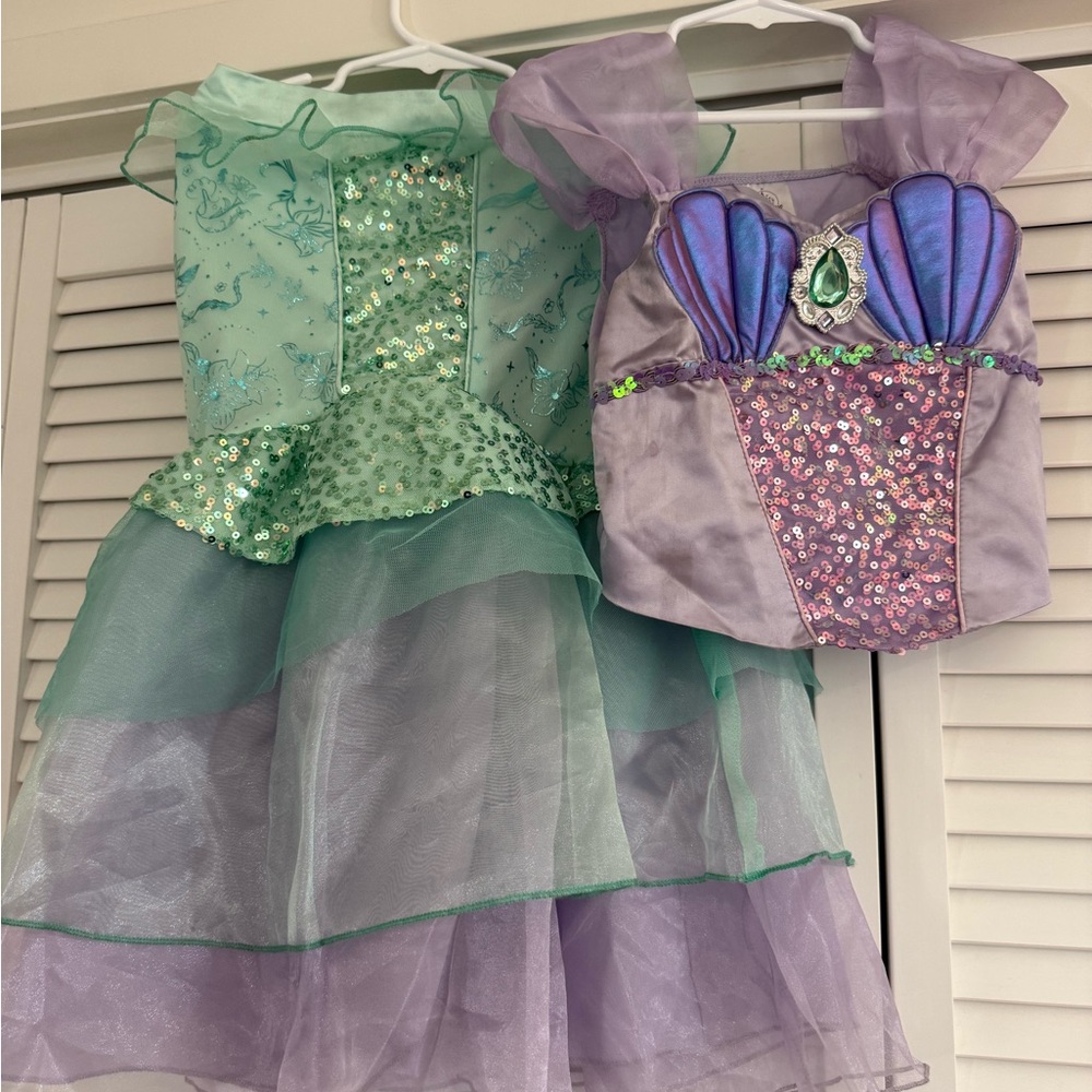 Disney’s Little Mermaid Princess Costume Dress - Seafoam Green & Lavender